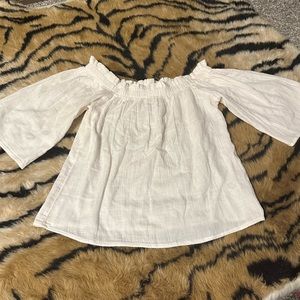 NWT Maurice’s Cream Colored Solid Wide Sleeve Off The Shoulder Top - Medium